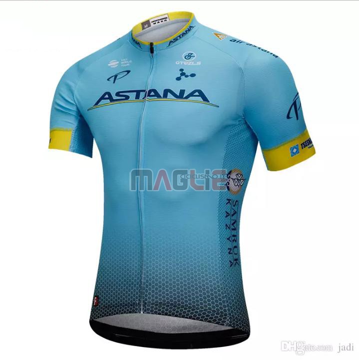 Maglia Astana Manica Corta 2018 Blu - Clicca l'immagine per chiudere
